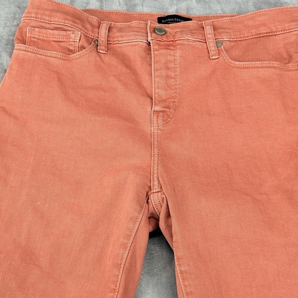 Banana Republic Women Jeans High-rise Skinny 30 Short Straight Leg Perect Peach - Picture 8 of 11